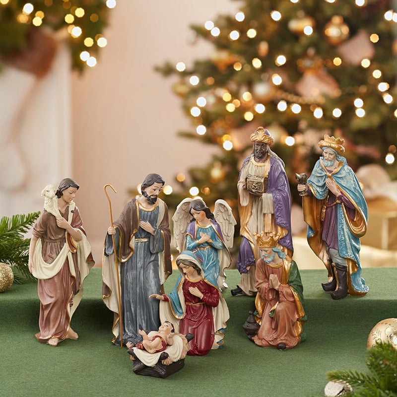 Kurt S. Adler Kurt Adler Resin Nativity Figurine Set, 9-Inch, Set of 8 - Image 2